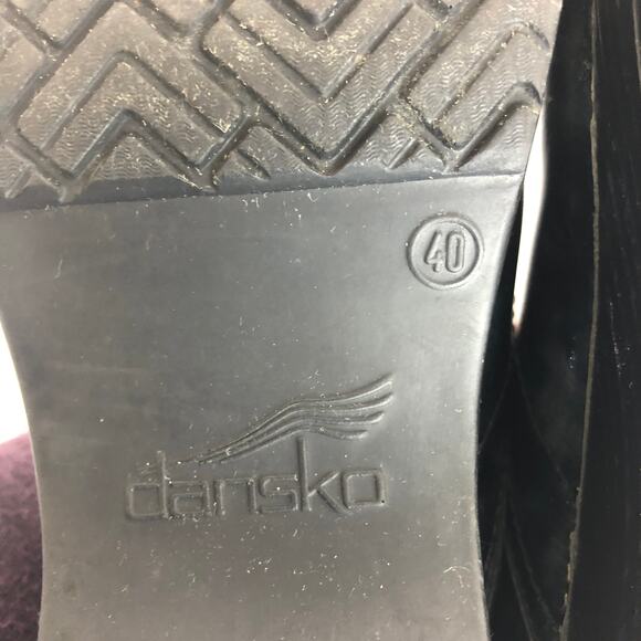 Dansko - Patent Leather Blue Watercolor Professional Women's Clogs- Size 40EU - Picture 7 of 10